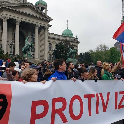 TACC:В Белград се провежда голям антиправителствен протест