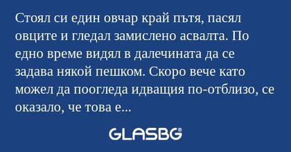 Стоял си един овчар край пътя...