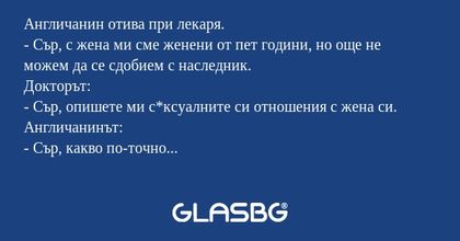 Англичанин отива при лекаря...