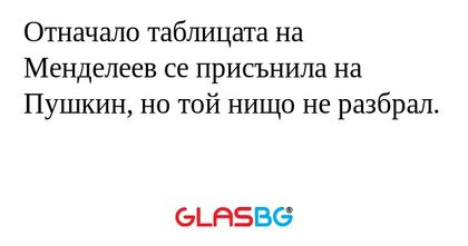 Отначало таблицата на Менделеев...