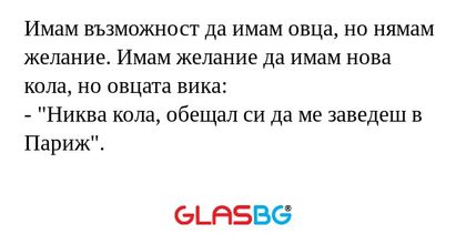 Имам възможност да имам овца, но...
