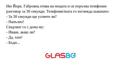 Ню Йорк. Габровец отива на пощата...