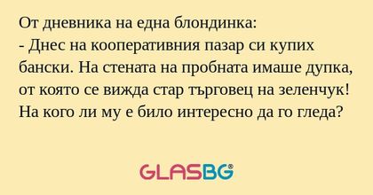 От дневника на една блондинка...