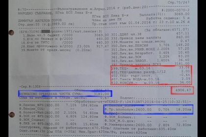 Какво разказва един загубен депутатски фиш за заплата?