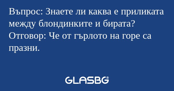 Въпрос: Знаете ли каква е приликата...