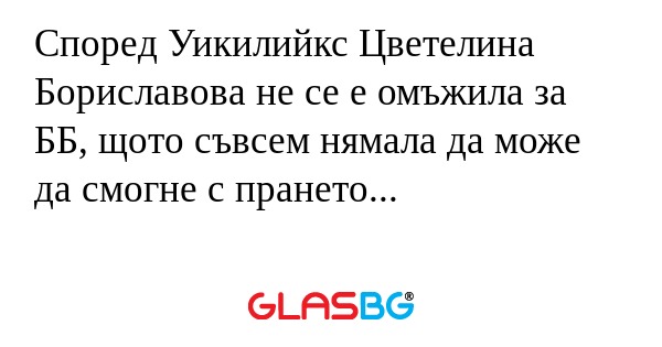 Според Уикилийкс Цветелина Бориславова...