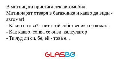 В митницата пристига лек автомобил...