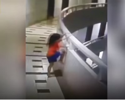 Спящо момиче оцеля след падане от 30 метра в хотел в Тайланд (Видео)