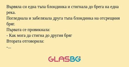 Вървяла си една тъпа блондинка...