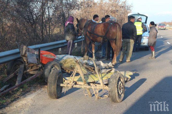 Шофьор отнесе каруца, заряза ранените на пътя