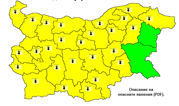 Връхлетя ни гореща вълна, жълт код за жеги в 26 области!