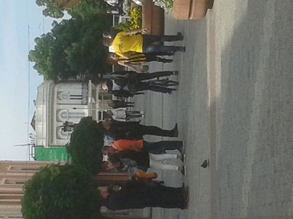 На Главната свалиха велосипедист от седлото