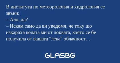 В института по метеорология и хидрология...