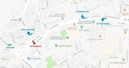 Въвеждат временна промяна в движението по бул.