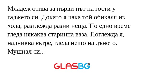 Младеж отива за първи път на гости...