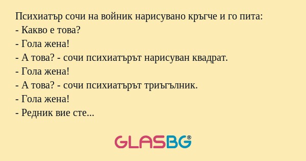 Психиатър сочи на войник нарисувано...