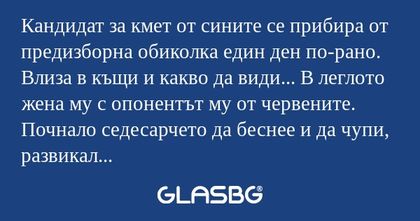 Кандидат за кмет от сините се прибира...