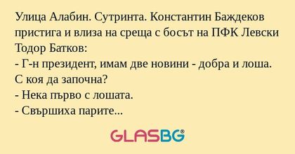 Улица Алабин. Сутринта. Константин...