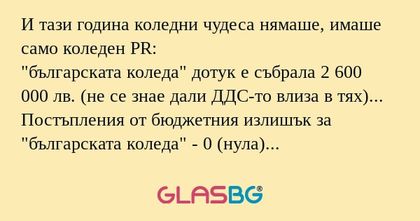 И тази година коледни чудеса нямаше...