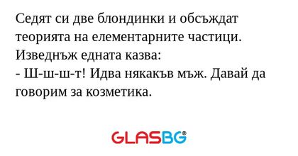 Седят си две блондинки и обсъждат...