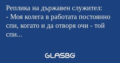 Реплика на държавен служител...