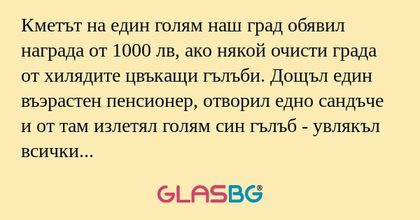 Кметът на един голям наш град обявил...