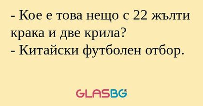 Кое е това нещо с 22 жълти крака...