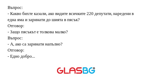Въпрос: - Какво бихте казали, ако...