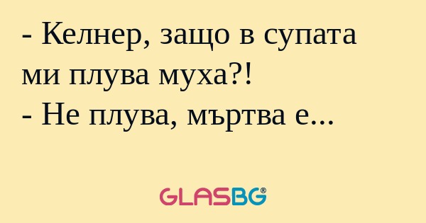 Келнер, защо в супата ми плува...