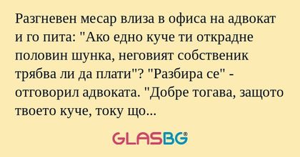 Разгневен месар влиза в офиса на...
