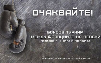 Феновете на Левски организират боксов турнир