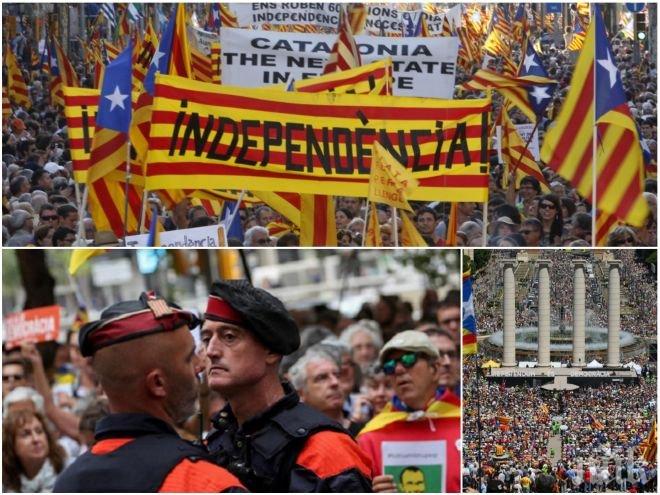ИСПАНИЯ ПРЕД ГРАЖДАНСКА ВОЙНА! Хиляди студенти протестират срещу забранения референдум за независимост на Каталуния