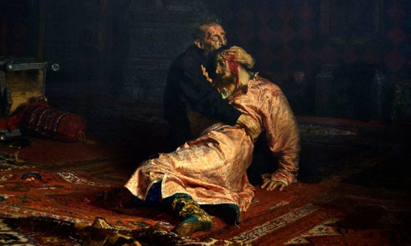Картината "Иван Грозни убива сина си" увредена от вандал
