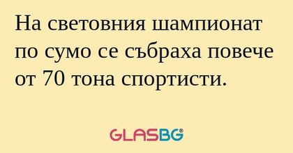 На световния шампионат по сумо...