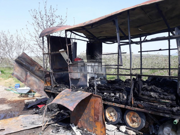 Майката, която загуби рожбите си при пожар в Пловдивско, не може да говори, собственикът на фургона е в шок