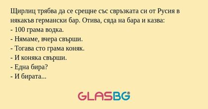 Щирлиц трябва да се срещне със...