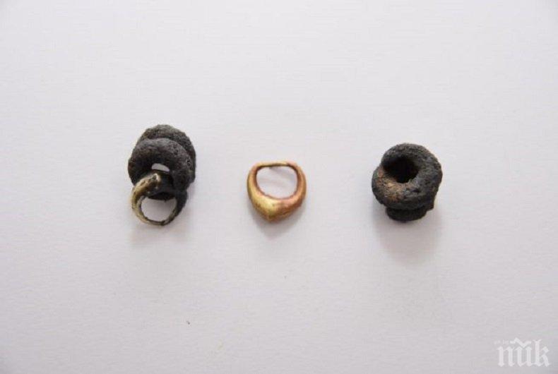 УНИКАЛНА НАХОДКА! Откриха златни накити на 5000 години в гроб до Приморско