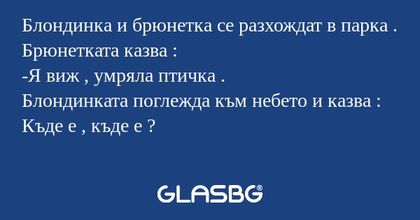 Блондинка и брюнетка се разхождат...