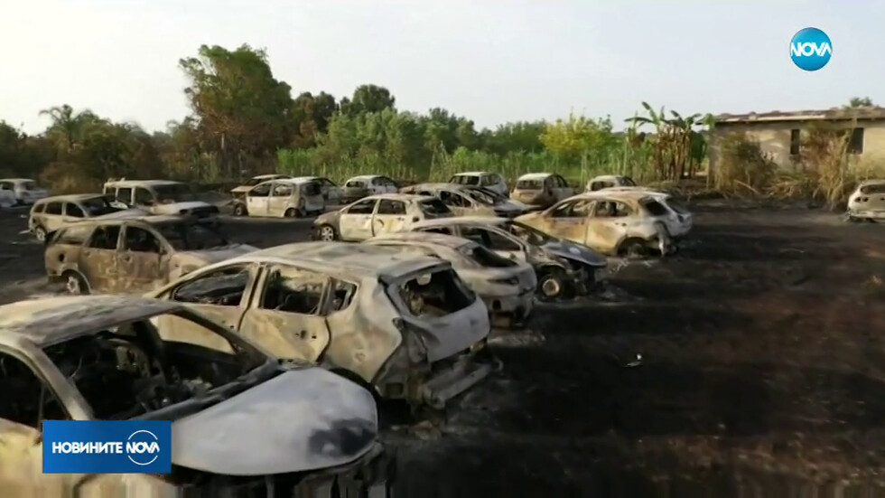 Десетки коли изгоряха в Сицилия