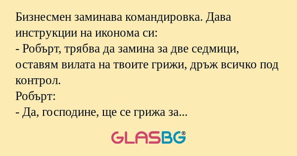 Бизнесмен заминава командировка...