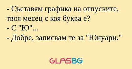 Съставям графика на отпуските...