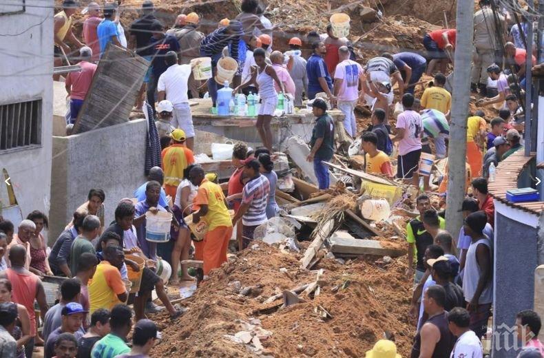 Трагедия: Кално свлачище край Рио де Жанейро взе десет жертви