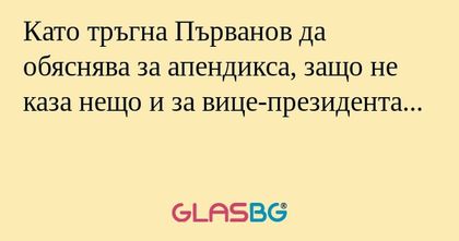 Като тръгна Първанов да обяснява...