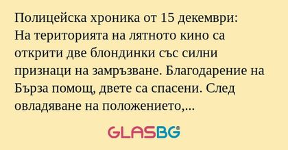Полицейска хроника от 15 декември...