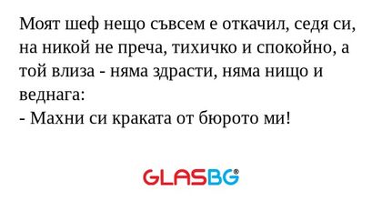 Моят шеф нещо съвсем е откачил...