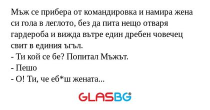 Мъж се прибера от командировка...