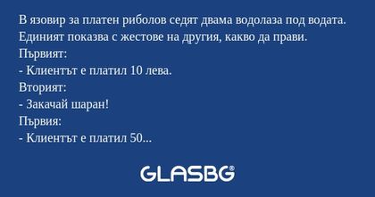 В язовир за платен риболов седят...