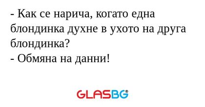 Как се нарича, когато една блондинка...