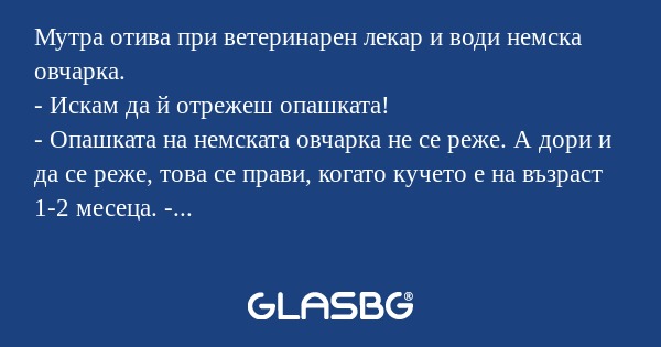Мутра отива при ветеринарен лекар...