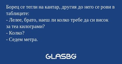 Борец се тегли на кантар, другия...